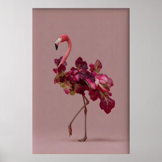 Impression d'art de salade de flamant rose – Illus (Devant)