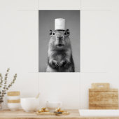 Impression d'art de salle de bain de capybara drôl (Cuisine)