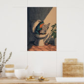 Impression d'art de salle de bain grenouille Dessi (Cuisine)