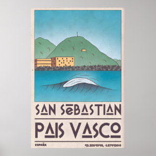 Impression d'art de San Sebastian Vague qui se rec