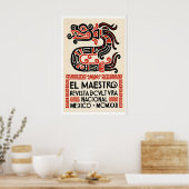 Impression d'art de serpent folklorique, Affiche g (Cuisine)