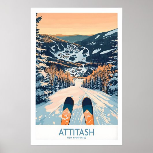 Impression d'art de ski Attitash 1 (Devant)