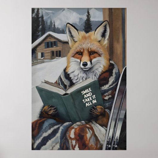 Impression d'art de ski de lecture de renard Motiv (Devant)