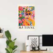 Impression d'art de style Matisse rose Femme funky (Bureau à domicile)
