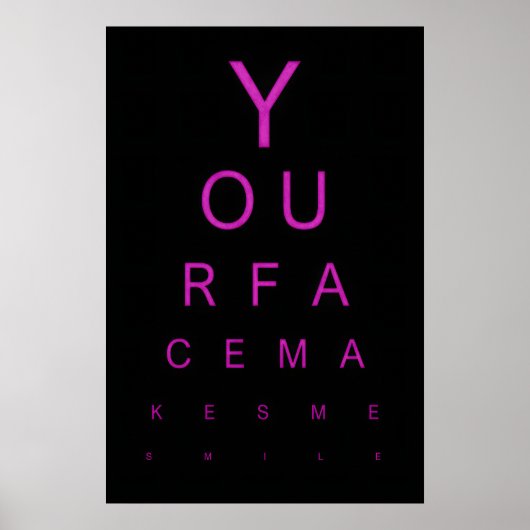 Impression d'art de test oculaire Votre visage me  (Devant)