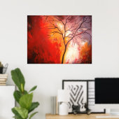 Impression d'art de toile de peinture d'arbre abst (Bureau à domicile)