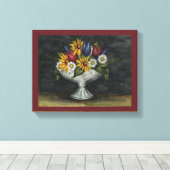Impression d'art de toile florale d'art populaire  (Insitu (Plancher de Bois))