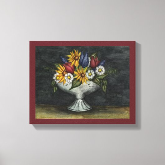 Impression d'art de toile florale d'art populaire  (Recto)