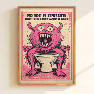 Impression d'art de toilette drôle Imprimable Déco