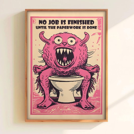 Impression d'art de toilette drôle Imprimable Déco
