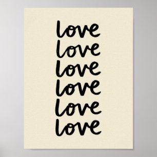 Impression d'art de typographie Love Love Love