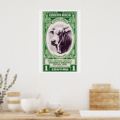 Impression d'art de vache à cornes du Costa Rica,  (Cuisine)