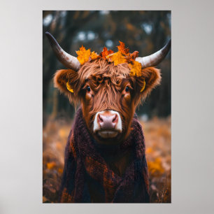 Impression d'art de vache des Highlands, écharpe d