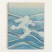 Impression d'art de vague océanique – Style de gra (Devant)