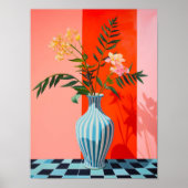 Impression d'art de vase de fleurs, peinture à l'h (Devant)
