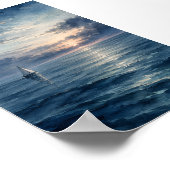Impression d'art de voile de l'heure bleue (Coin)