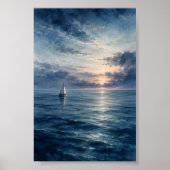 Impression d'art de voile de l'heure bleue (Devant)