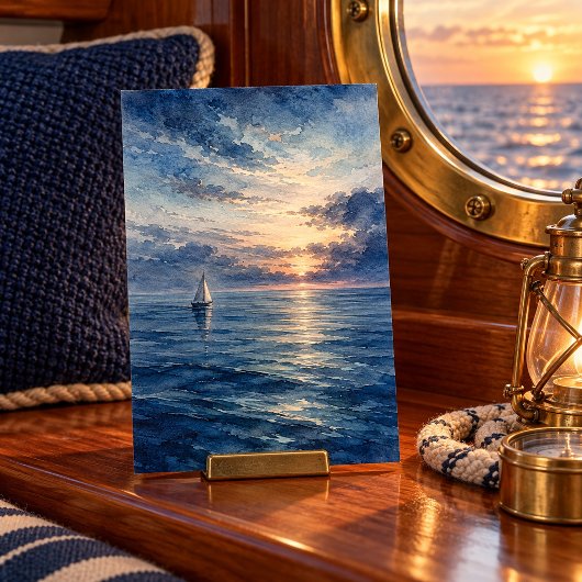 Impression d'art de voile de l'heure bleue