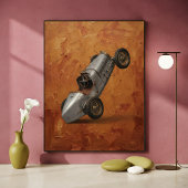 Impression d'art de voiture de course vintage fais