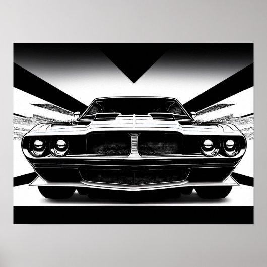 Impression d'art de voiture musculaire (Devant)