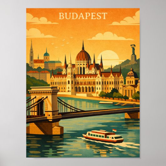 Impression d'art de voyage à Budapest en Hongrie d (Devant)