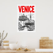 Impression d'art de voyage à Venise, Gondole et Ba (Cuisine)