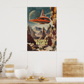 Impression d'art de voyage spatial rétro-futuriste (Cuisine)