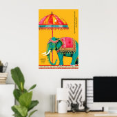 Impression d'art d'éléphant indien culturel rajast (Bureau à domicile)