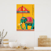Impression d'art d'éléphant indien culturel rajast (Cuisine)