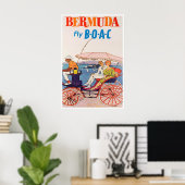 Impression d'art des Bermudes Affiche de voyage BO (Bureau à domicile)