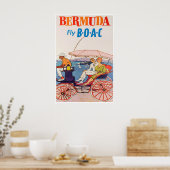 Impression d'art des Bermudes Affiche de voyage BO (Cuisine)