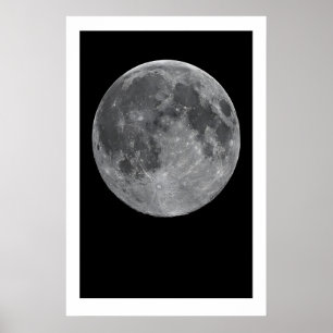 Impression d'art des phases lunaires Triptyque Lun