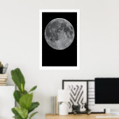 Impression d'art des phases lunaires Triptyque Lun (Bureau à domicile)
