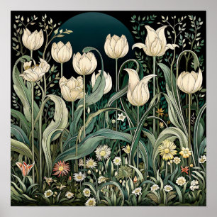 Impression d'art des tulipes