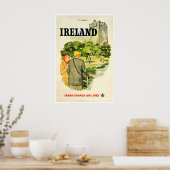 Impression d'art d'Irlande vintage Affiche de voya (Cuisine)