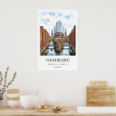 Impression d'art du canal de Hambourg - Paysage ur (Cuisine)