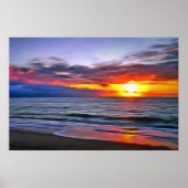 Impression d'art du coucher de soleil sur le Malec (Devant)