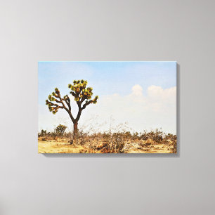 Impression d'art du désert de cactus de Joshua Tre