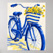 Impression d'art du dimanche au vélo cobalt (Devant)