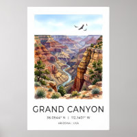 Impression d'art du Grand Canyon Panorama du déser