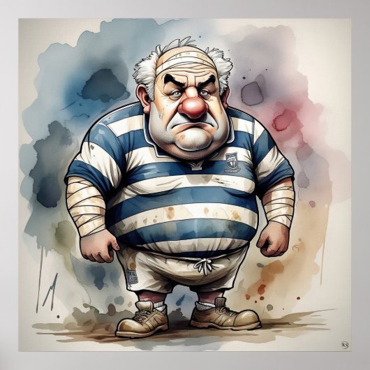 Impression d'art du joueur de rugby (Devant)