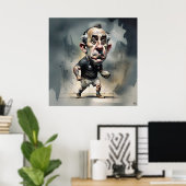 Impression d'art du joueur de rugby (Bureau à domicile)