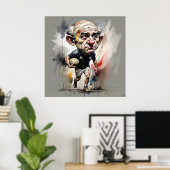 Impression d'art du joueur de rugby (Bureau à domicile)