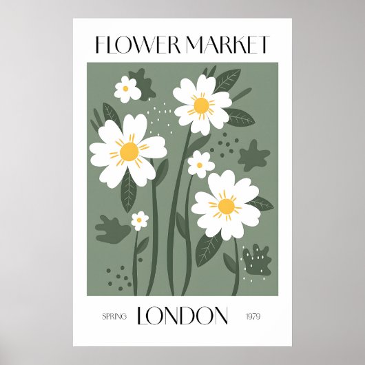 Impression d'art du marché aux fleurs – Londres Pr (Devant)