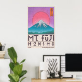 Impression d'art du mont Fuji Affiche de voyage mi (Bureau à domicile)