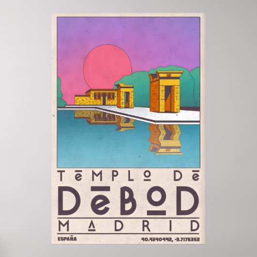 Impression d'art du monument de Madrid Templo De D (Devant)
