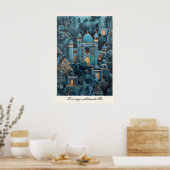Impression d'art du palais indien bleu dans le sty (Cuisine)