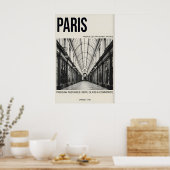 Impression d'art du Passage Parisien Noir & Blanc, (Cuisine)