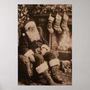 Impression d'art du Père Noël vintage gothique vic