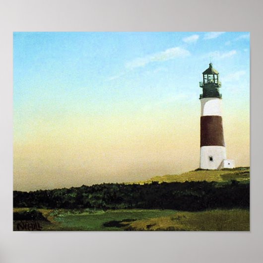 Impression d'art du phare de Sankaty Head Nantucke (Devant)
